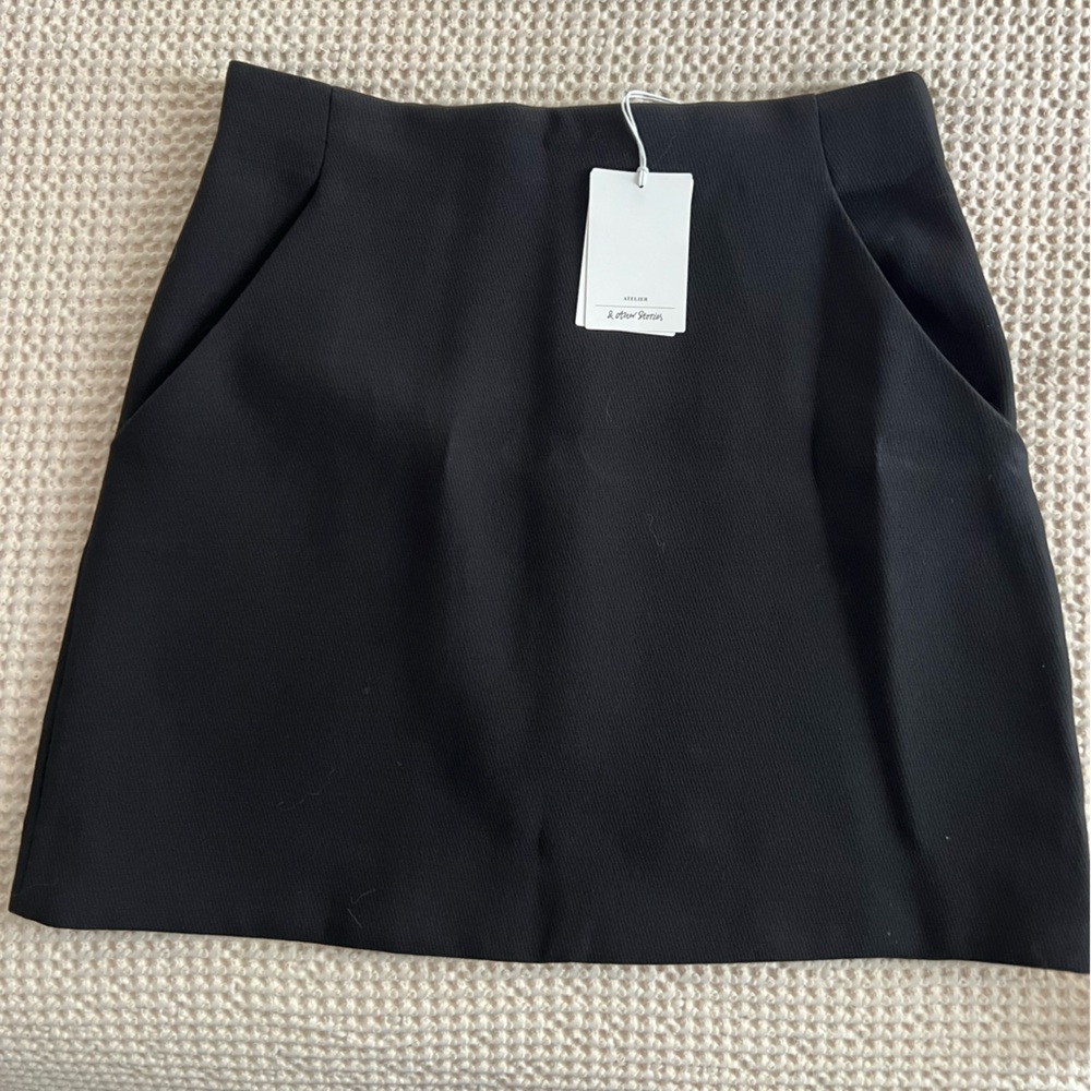& Other Stories A-line Mini Black Skirt